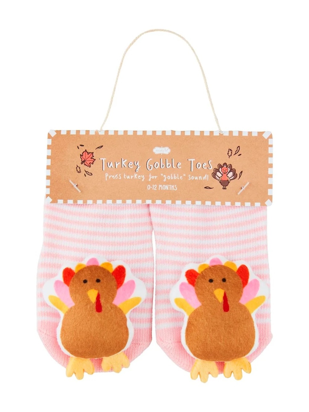 Pink turkey gobble socks